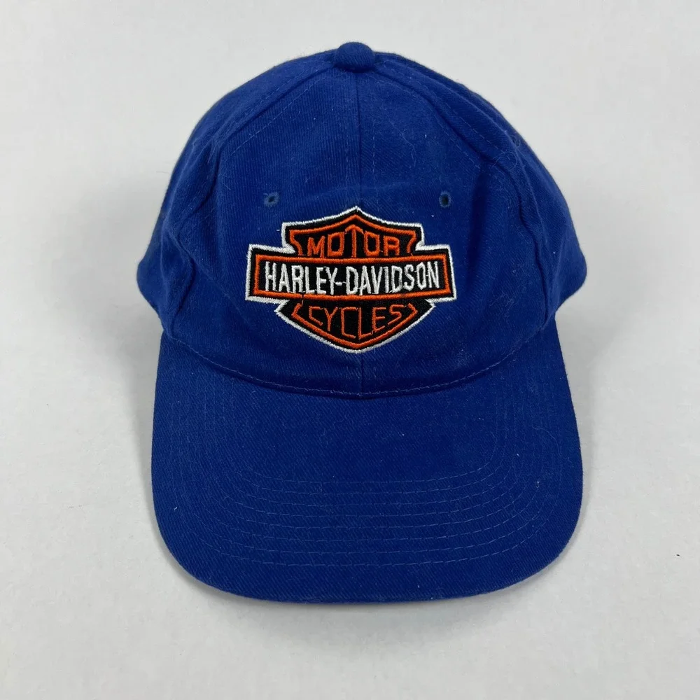Harley-Davidson Baseball Cap Men OS Blue Embroidered Bar & Shield Logo Hat